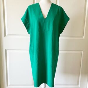 Vince Green Popover Short Dolman Sleeve Sheath Dress Size Small